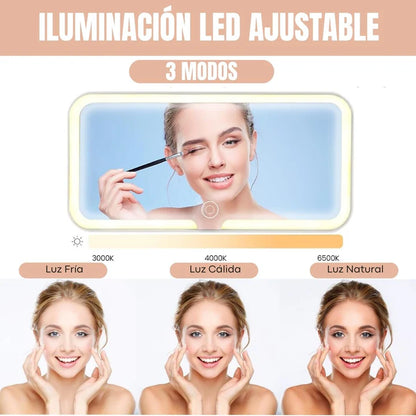 LumiCar™ - Espejo para Automóvil con Luces LED