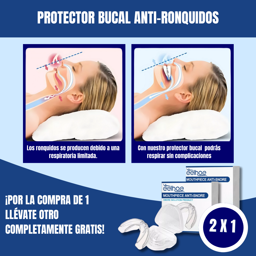 Protector bucal antirronquido (OFERTA 2X1)